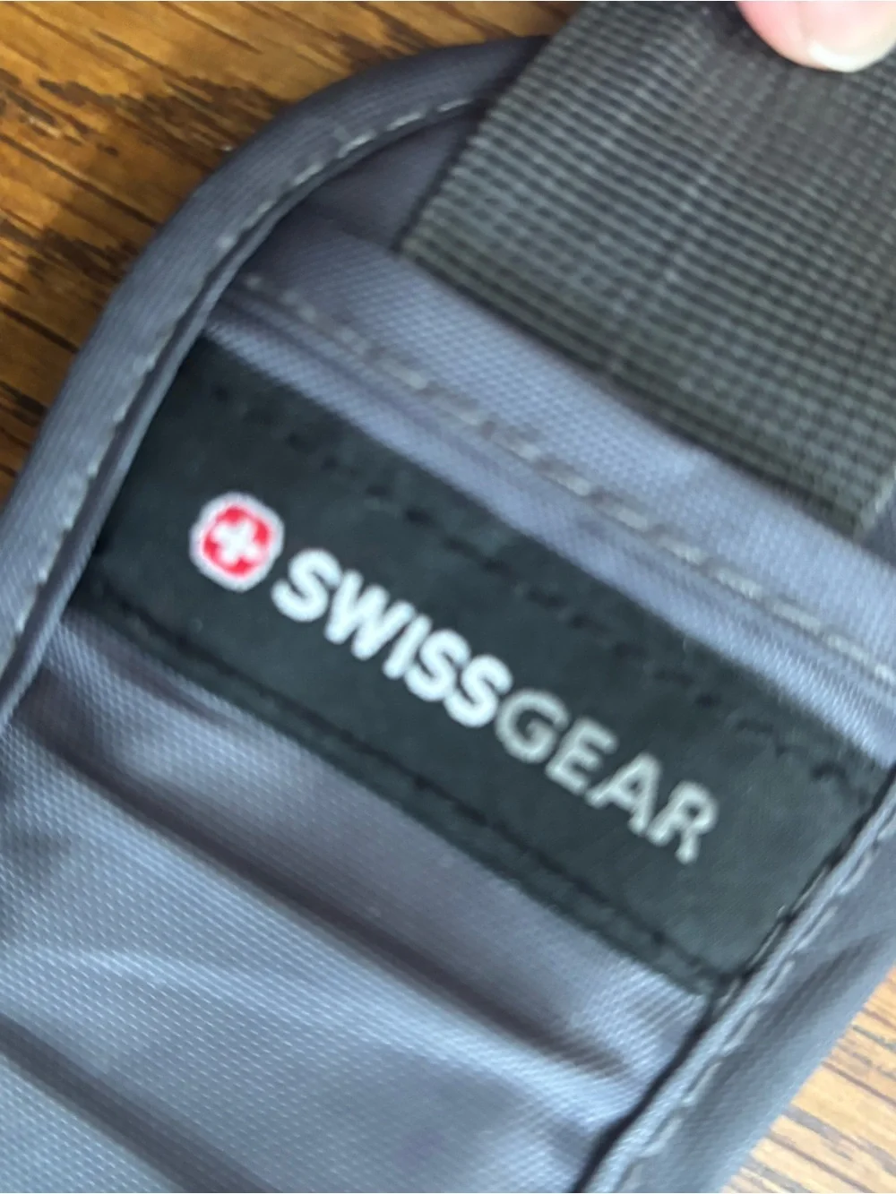 SwissGear Gray Messenger Bag with Red Accents